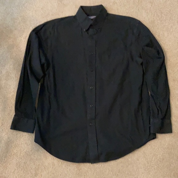 Roundtree & Yorke Men’s Black Long Sleeve Shirt - Picture 1 of 5